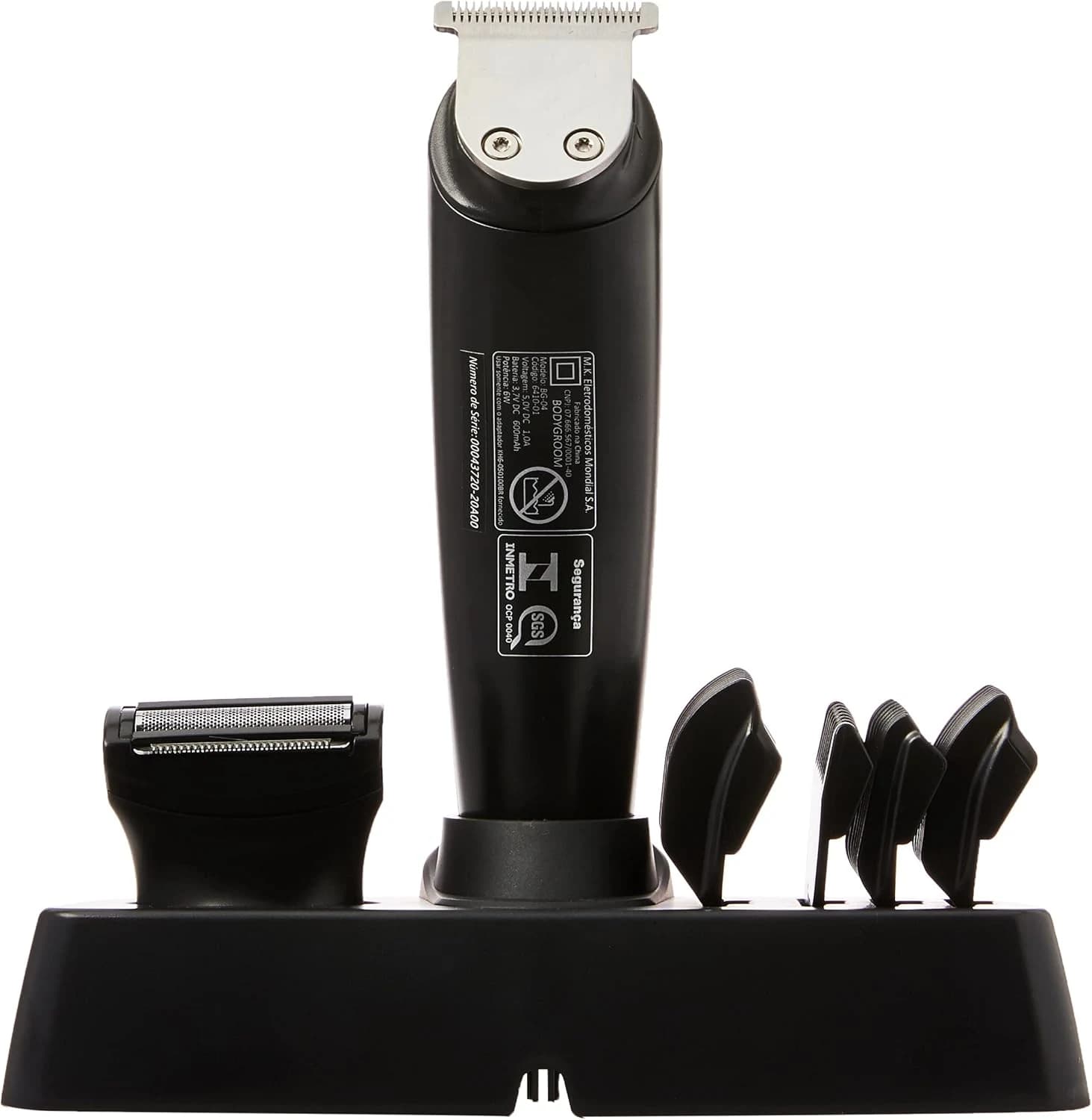 Aparador de Pelos Super Groom 06, Mondial, Preto/Verde, 6W, Bivolt - BG-04