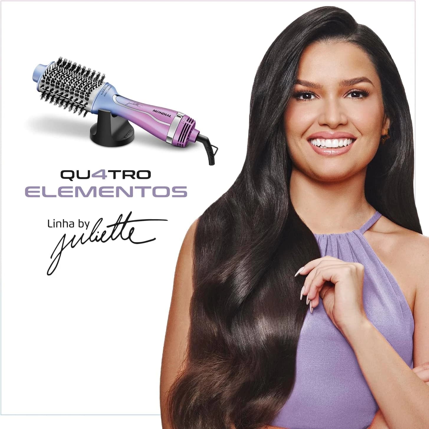 Escova Secadora By Juliette, Mondial, Azul/Rosa, 1200W, Bivolt - ES-JU-03
