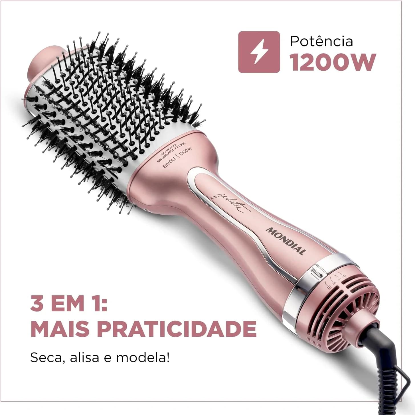 MONDIAL Escova Secadora Mondial Golden Rose 1200W Bivolt - Es-Ju-01