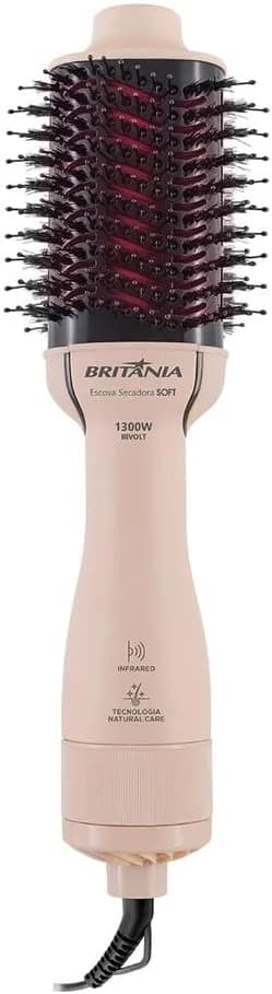 Escova Secadora Britânia Soft 4 em 1 1300W BEC07R Bivolt