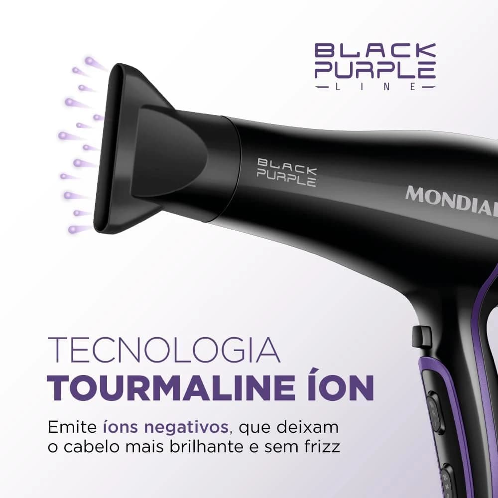 Secador de Cabelos, Mondial, Preto, 2000W, 127V - SCN-01