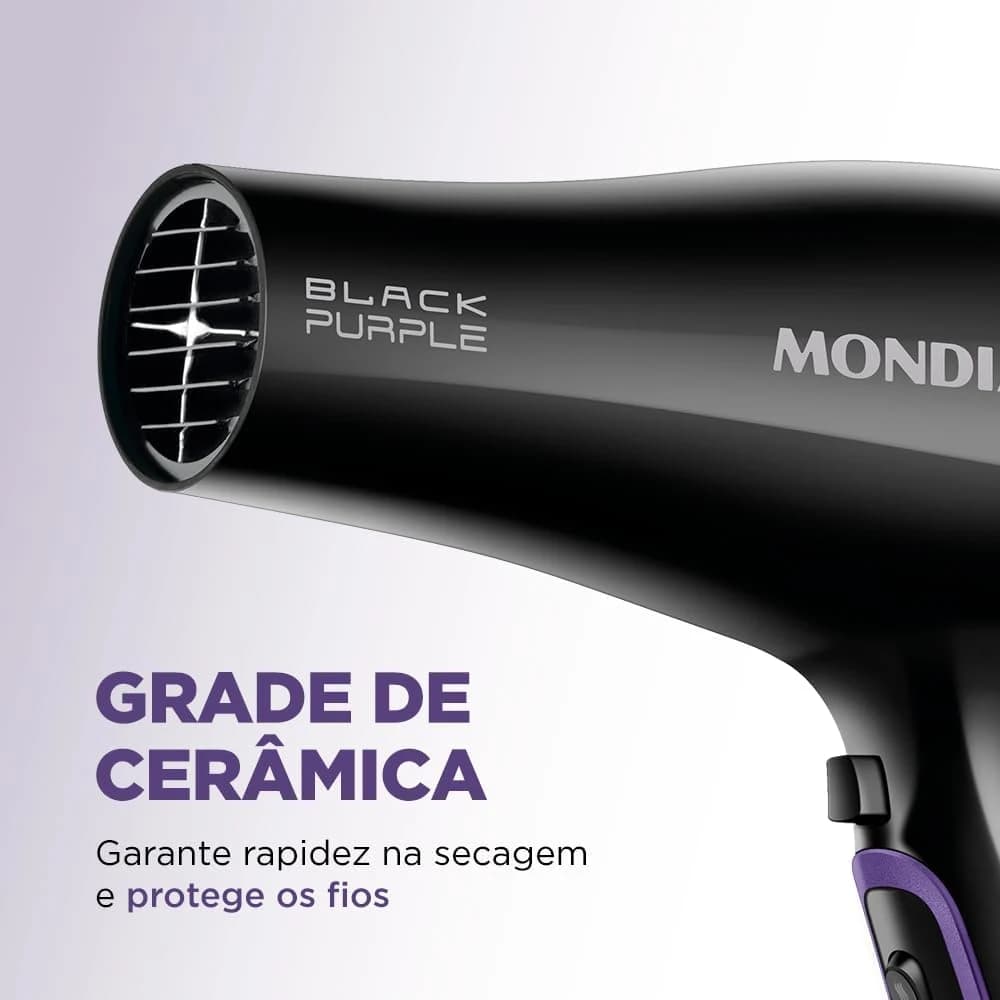 Secador de Cabelos, Mondial, Preto, 2000W, 127V - SCN-01