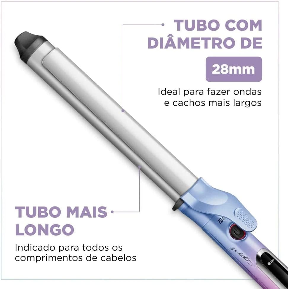 Modelador de Cachos By Juliette, Mondial, Azul/Rosa, 70W, Bivolt - MC-JU-03