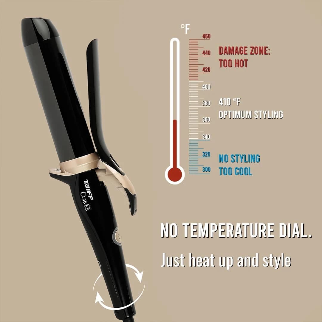 Modelador Taiff Curves, 38mm, Bivolt, Preto, Modelador Curves 1 1/2"