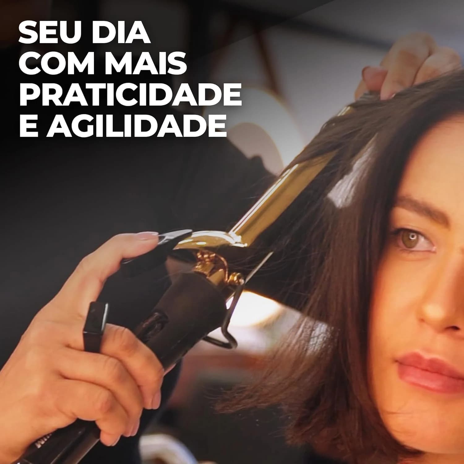MQ Professional - Modelador de Cachos Profissional Gold Titanium - 32mm - Bivolt