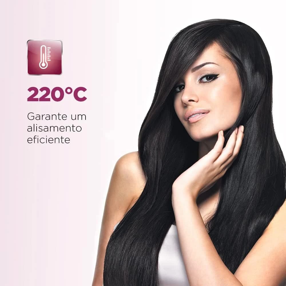 Prancha Alisadora Tourmaline Ceramic, Mondial, Preto, 30W, Bivolt - P-15