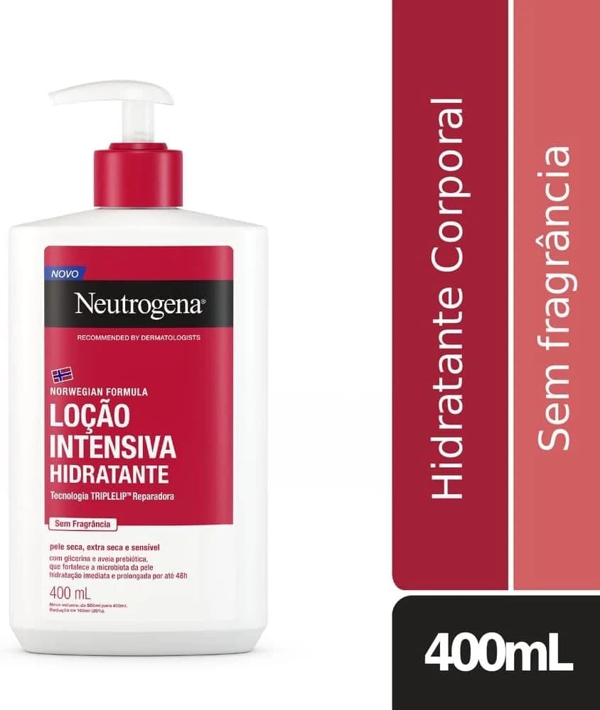 Neutrogena Hidratante Corporal Intensivo Norwegian, Sem Fragrância, 400ml