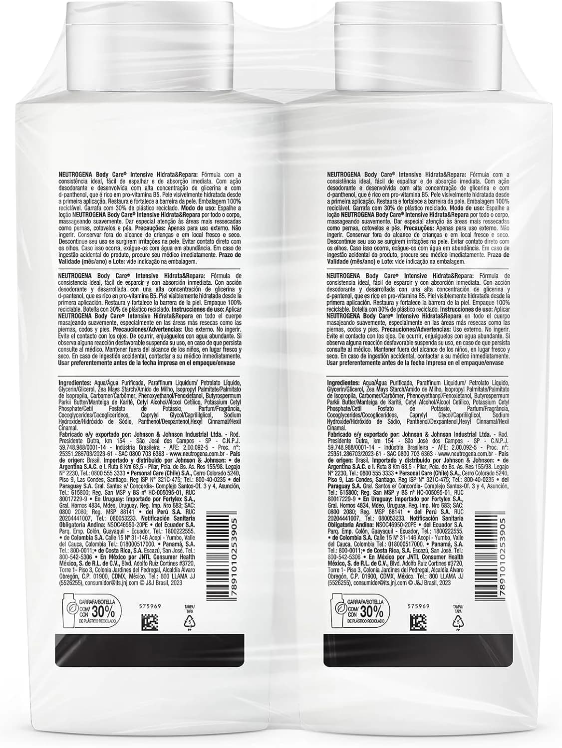 Neutrogena Hidratante Corporal Body Care Intensive Hidrata&Repara, Kit com 2 Unidades de 400ml