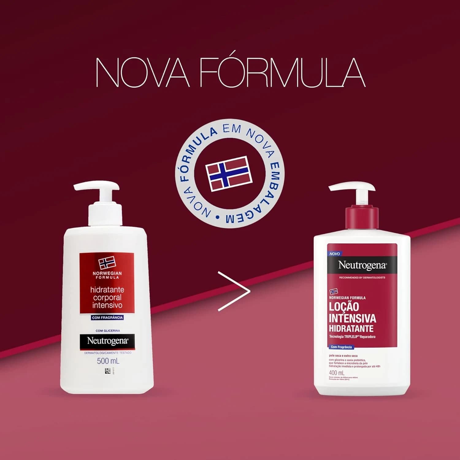 Hidratante Corporal Neutrogena Norwegian Formula Intensivo com Fragrância 400ml