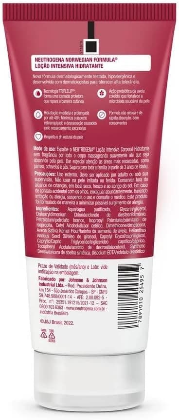 Neutrogena Norwegian Hidratante Corporal Intensivo Sem Fragrância, 200ml