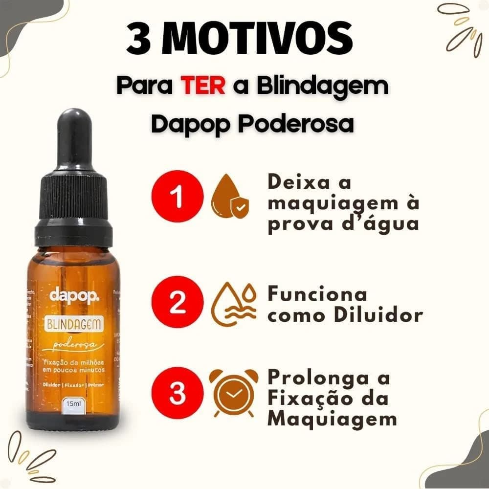 Fixador de Maquiagem Blindagem Poderosa Dapop 15ml