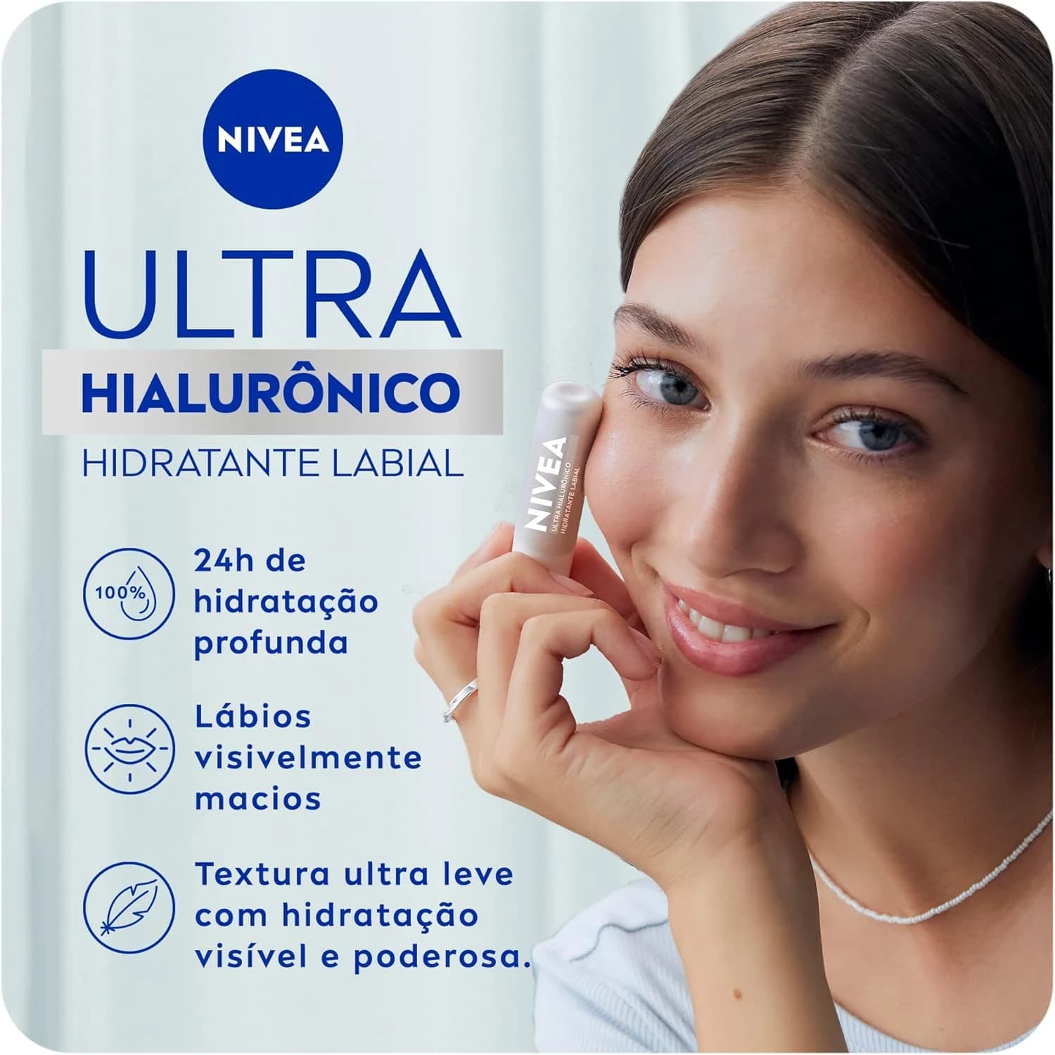 NIVEA Hidratante Labial Ultra Hialurônico 5,2g