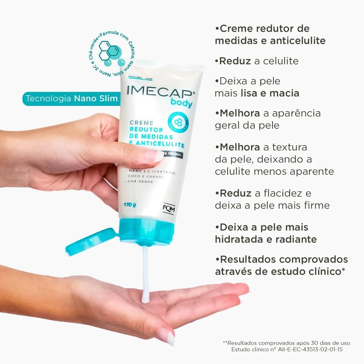 Imecap® Body 170g – Creme Redutor de Medidas e Anticelulite com Nanotecnologia