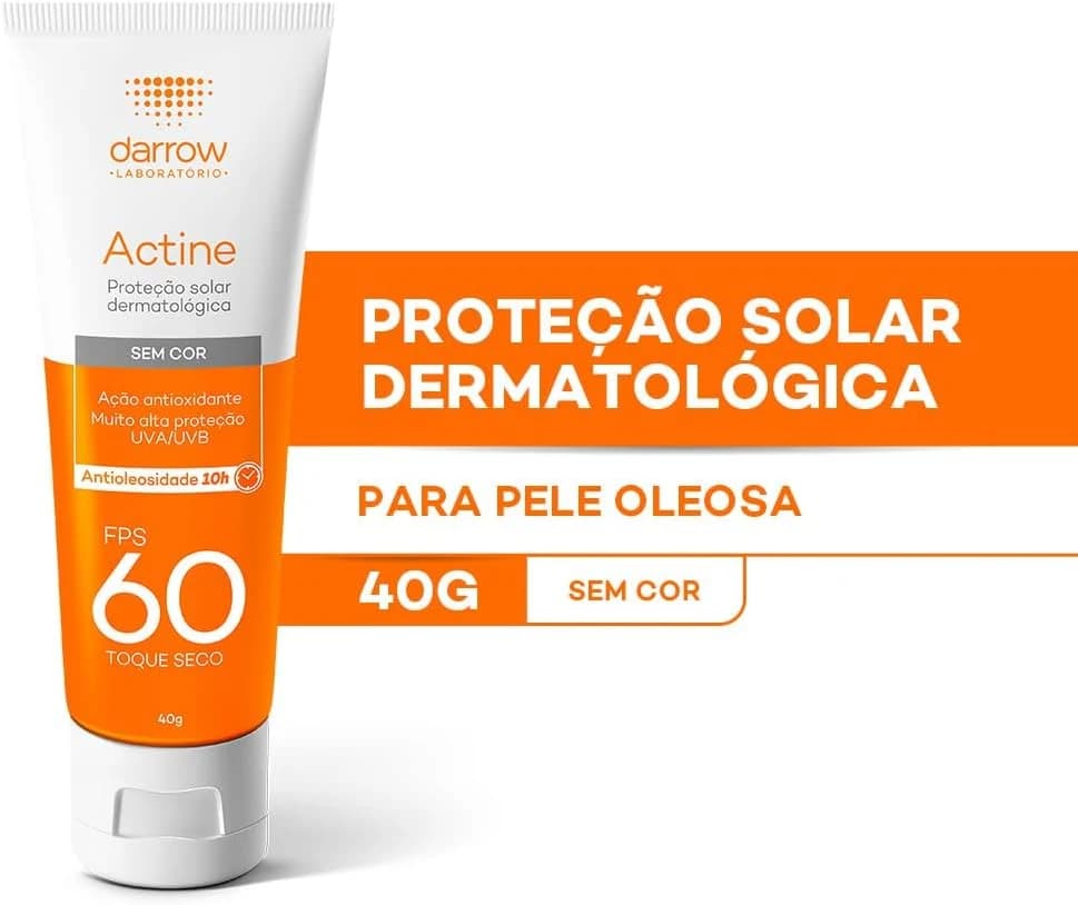 Darrow Actine Protetor Solar Dermatológico FPS 60, 40g