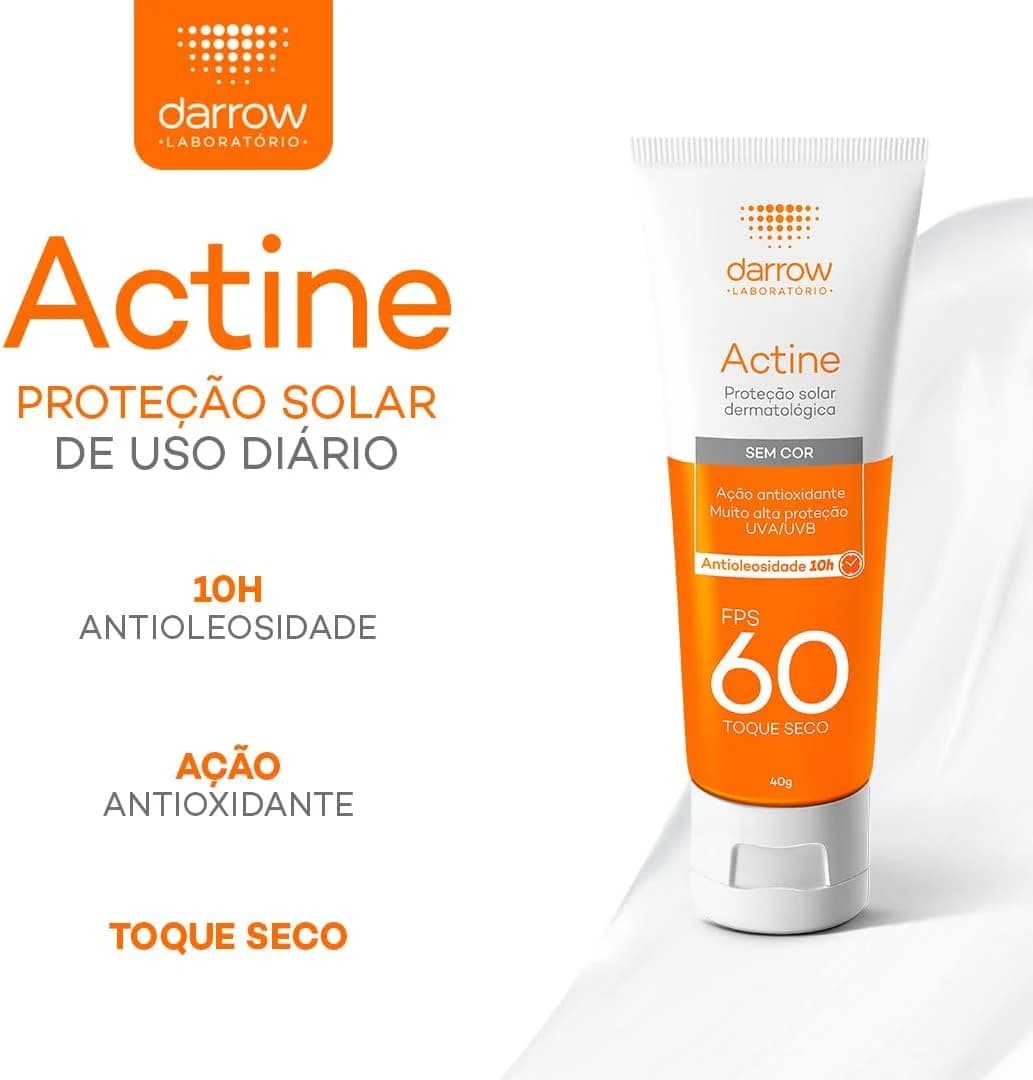 Darrow Actine Protetor Solar Dermatológico FPS 60, 40g