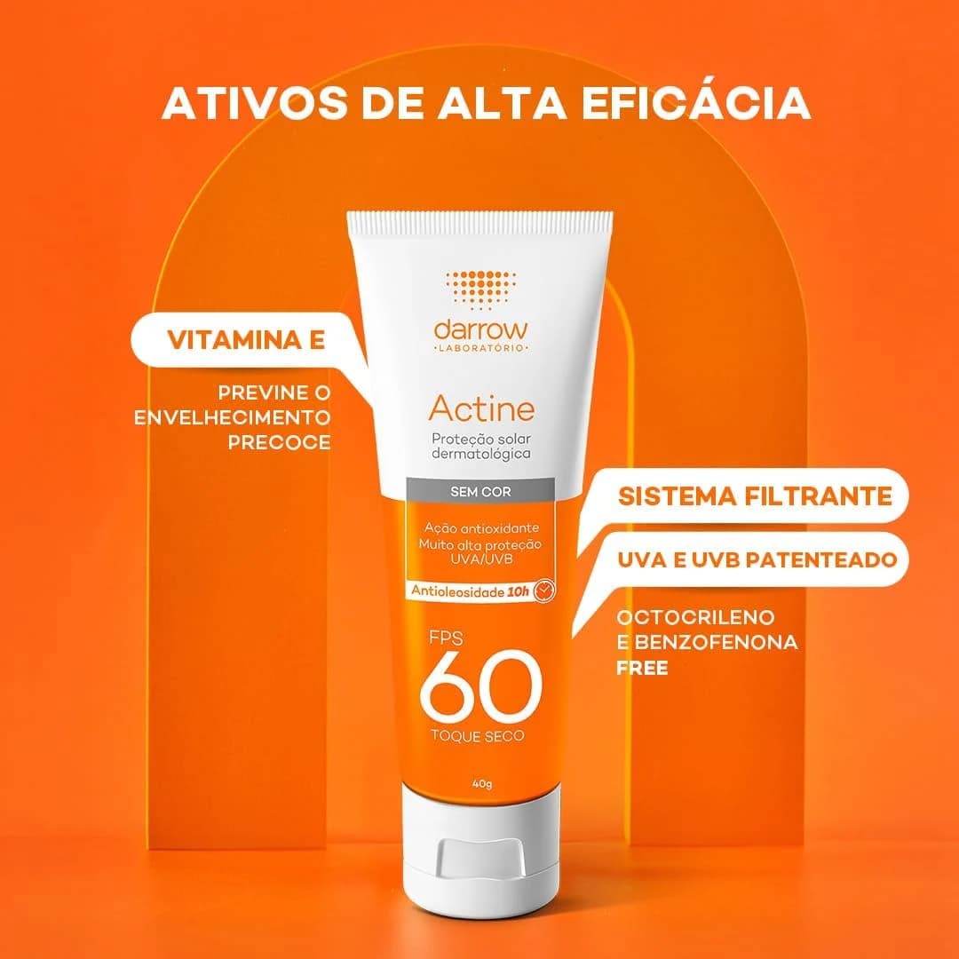 Darrow Actine Protetor Solar Dermatológico FPS 60, 40g