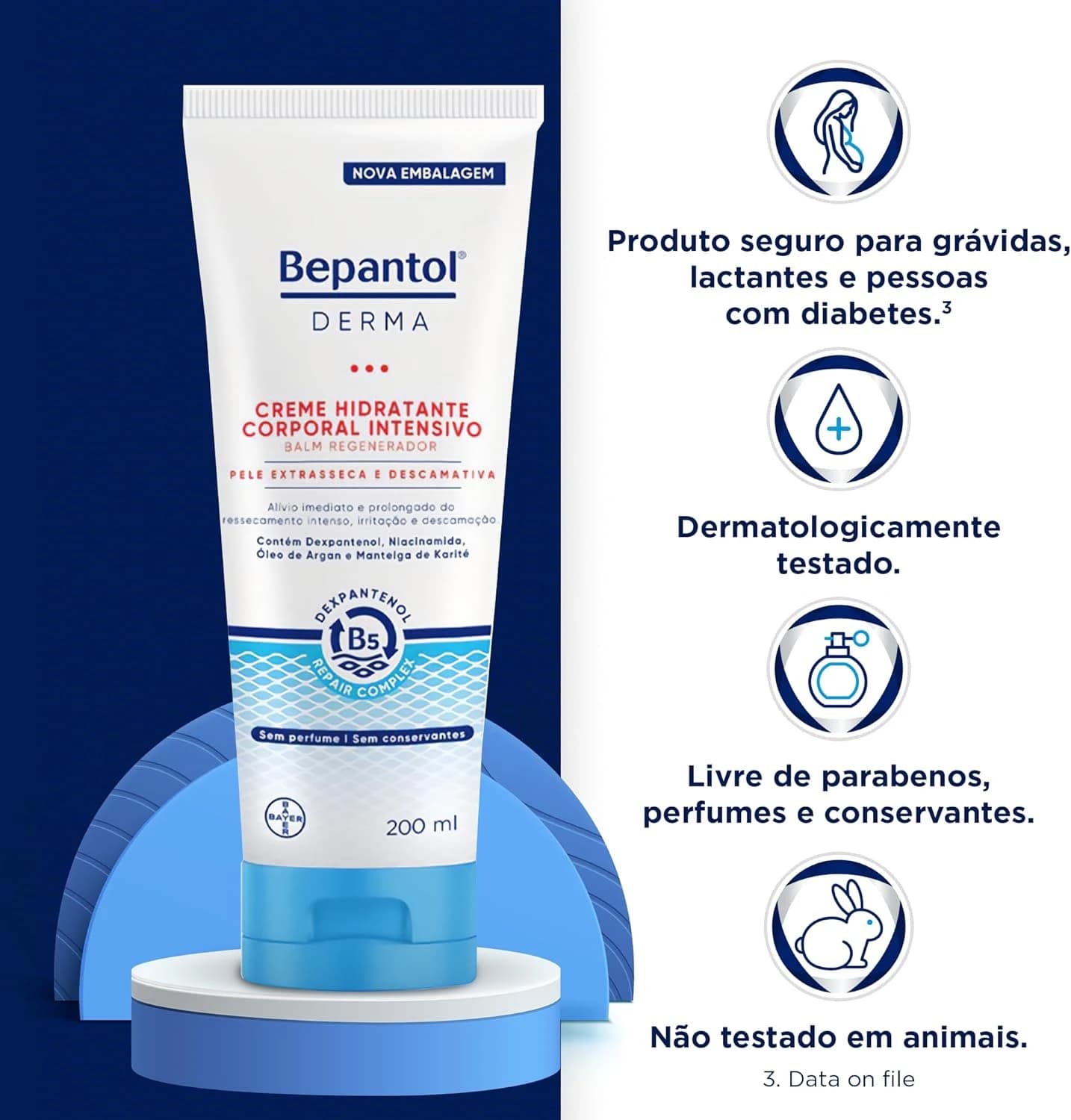 Bepantol Derma, Balm Regenerador, 200ml, Creme Hidratante, Diário