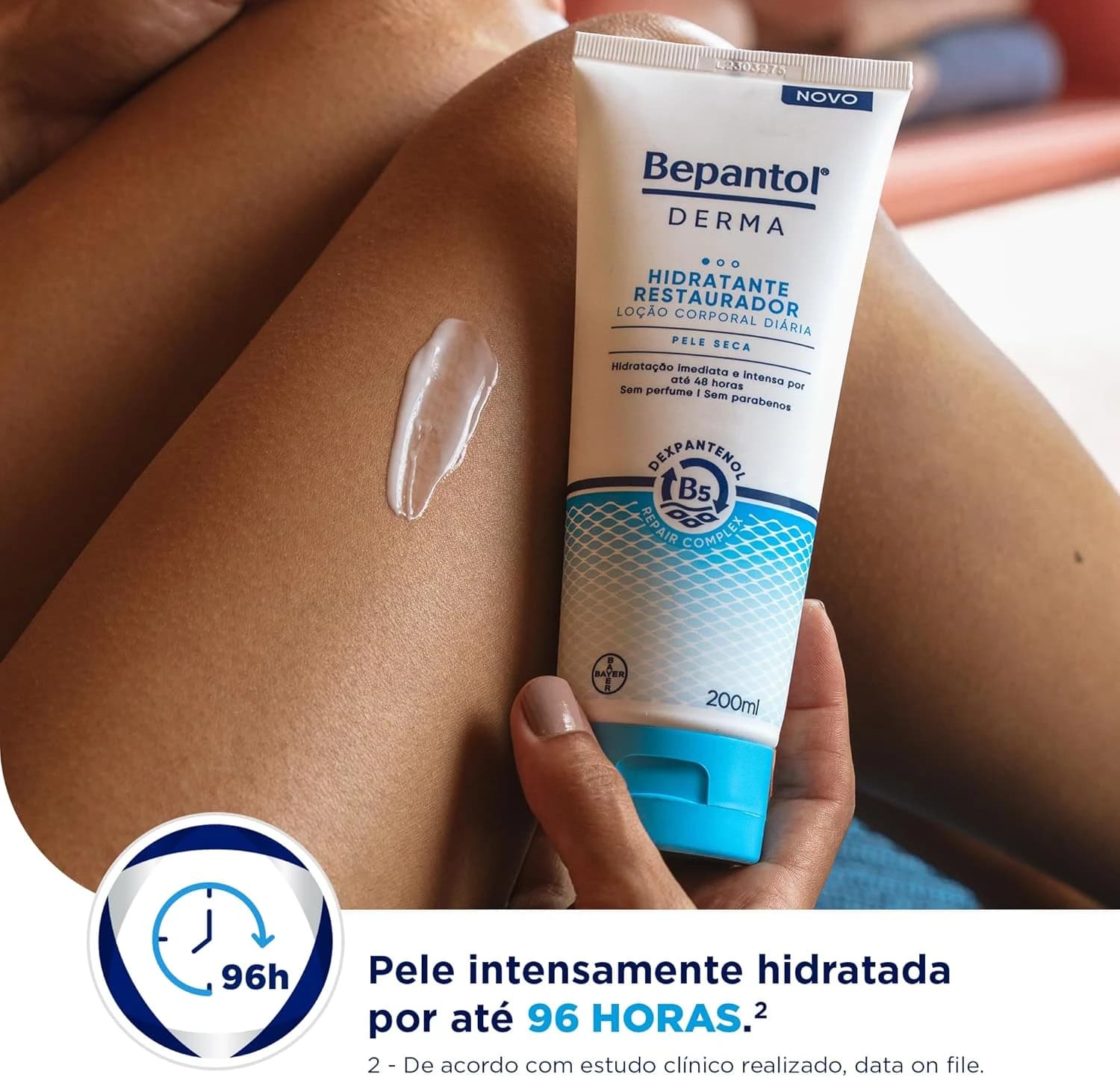Bepantol Derma Hidratante Corporal, Restaurador para Pele Seca, 200ml