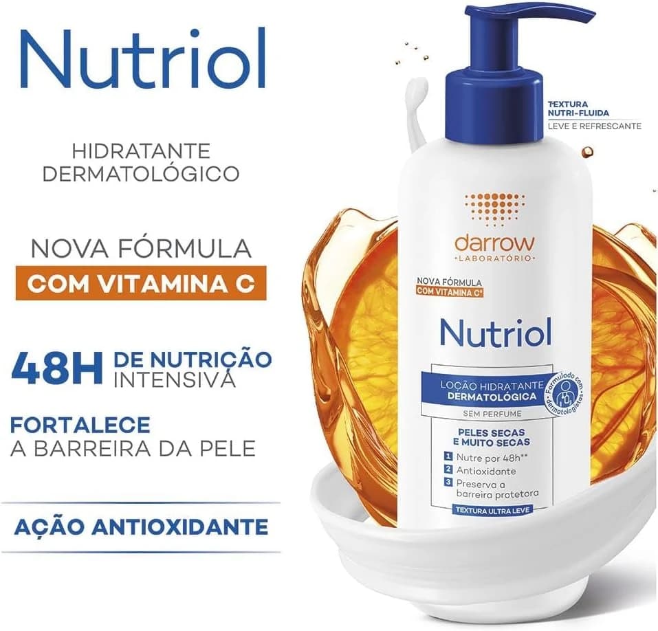 Darrow Nutriol Hidratante Sem Perfume 200Ml Nova Fórmula