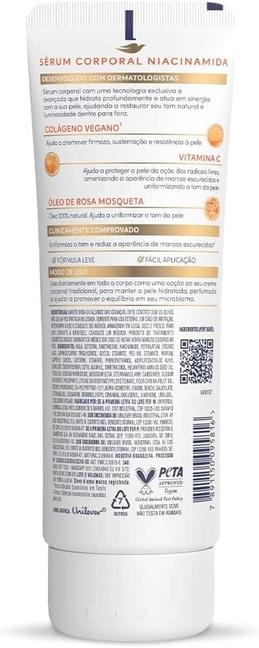 Dove Sérum Hidratante Corporal Niacinamida + Uniformizador 180ml