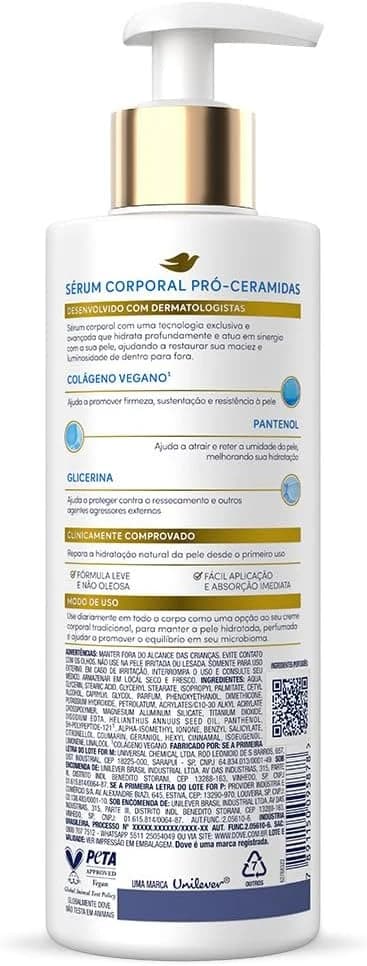 Dove Sérum Hidratante Corporal Pró-Ceramidas + Dermo Hidratante 380ml