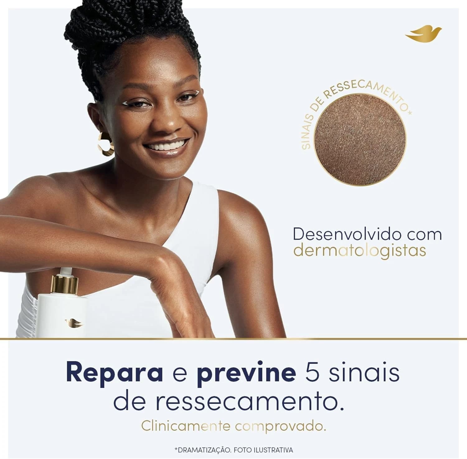 Dove Sérum Hidratante Corporal Hialurônico + Dermo Renovador 180m