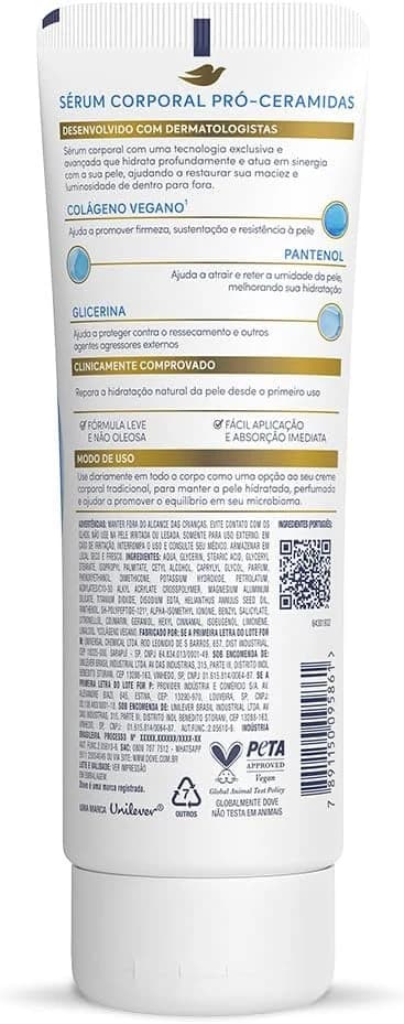 Dove Sérum Hidratante Corporal Pró-Ceramidas + Dermo Hidratante 180ml