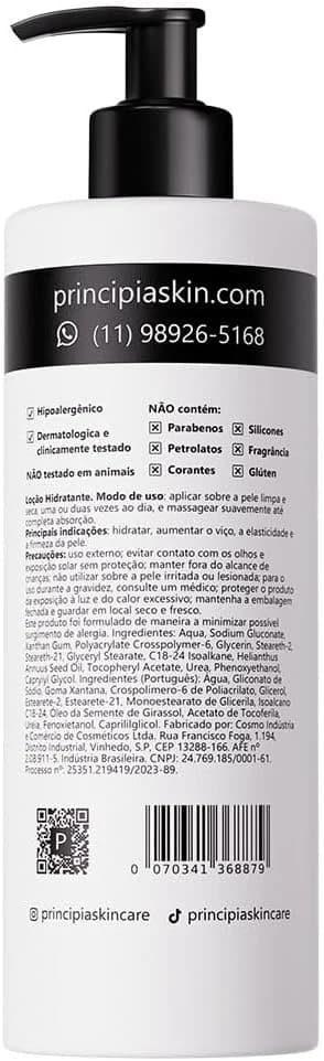 PRINCIPIA, Loção Hidratante Corporal 10% Ureia LH-01 com 500ml