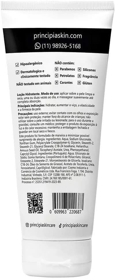 PRINCIPIA, Loção Hidratante Corporal c/ 10% Ureia LH-01 200ml