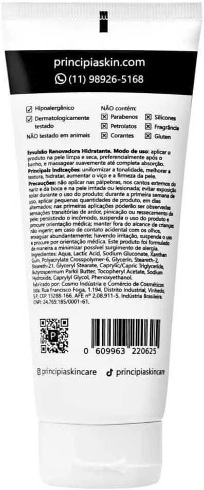 Principia, Emulsão Corporal, 10% Ácido Lático Ec-01 200ml