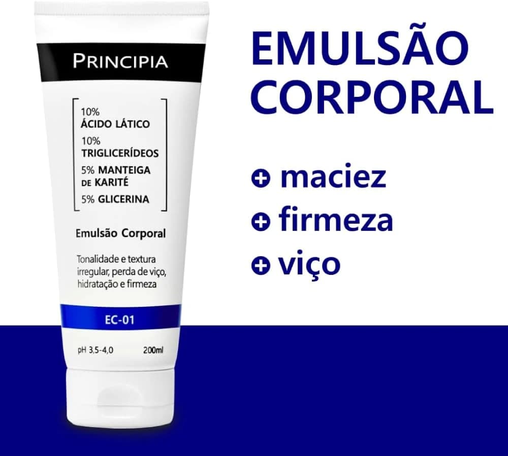 Principia, Emulsão Corporal, 10% Ácido Lático Ec-01 200ml