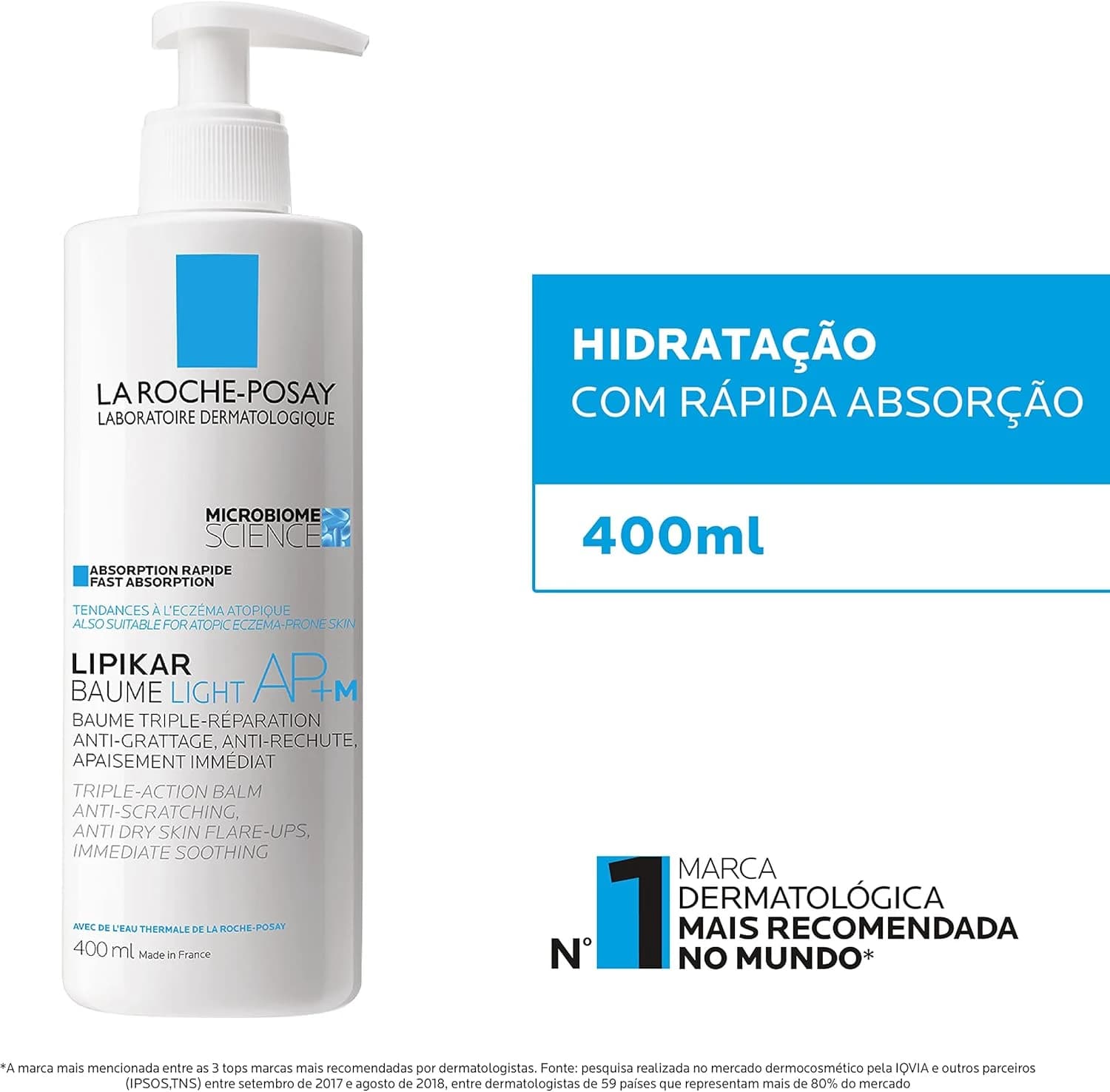 La Roche-Posay, Bálsamo Hidratante Corporal e Facial Intensivo 400ml