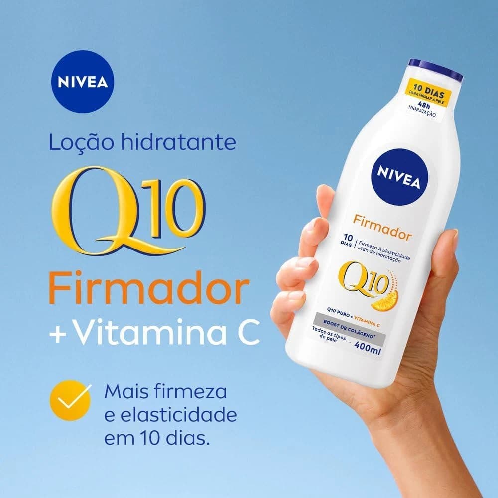 NIVEA Loção Hidratante Firmador Q10 + Vitamina C Todos os Tipos de Pele 400ml