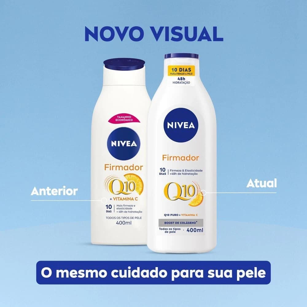 NIVEA Loção Hidratante Firmador Q10 + Vitamina C Todos os Tipos de Pele 400ml