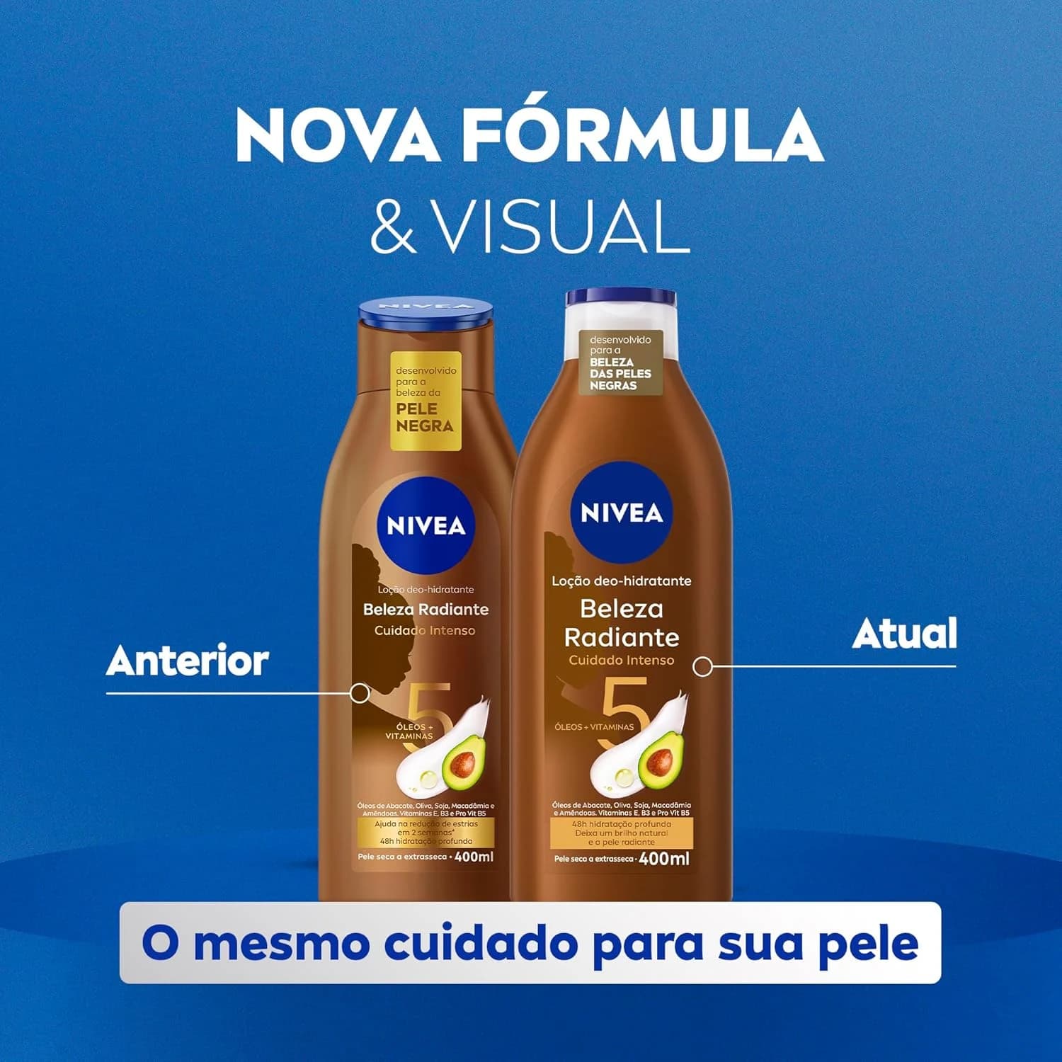 NIVEA Hidratante Desodorante Beleza Radiante Cuidado Intenso 400ml
