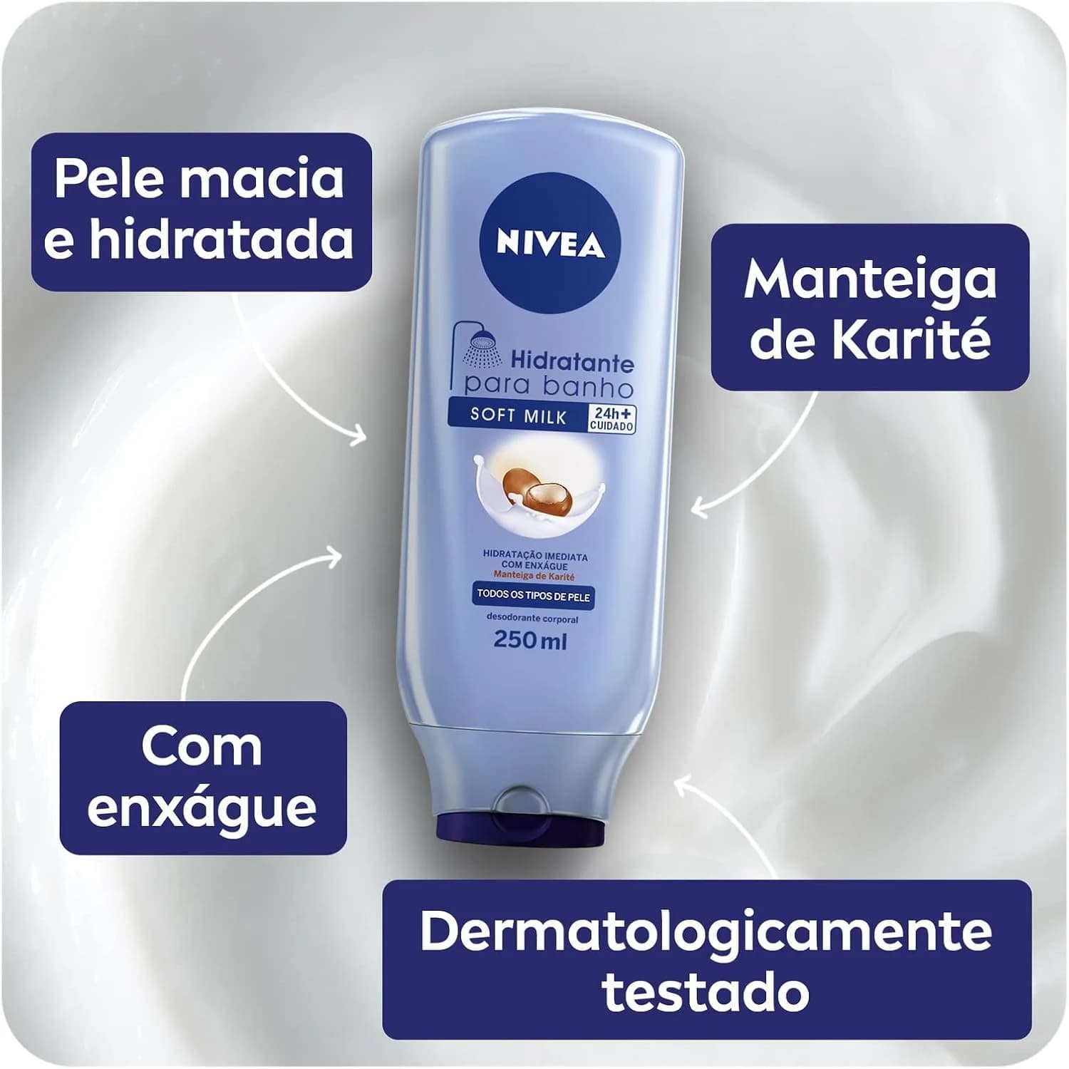 NIVEA Hidratante para Banho Milk 250ml