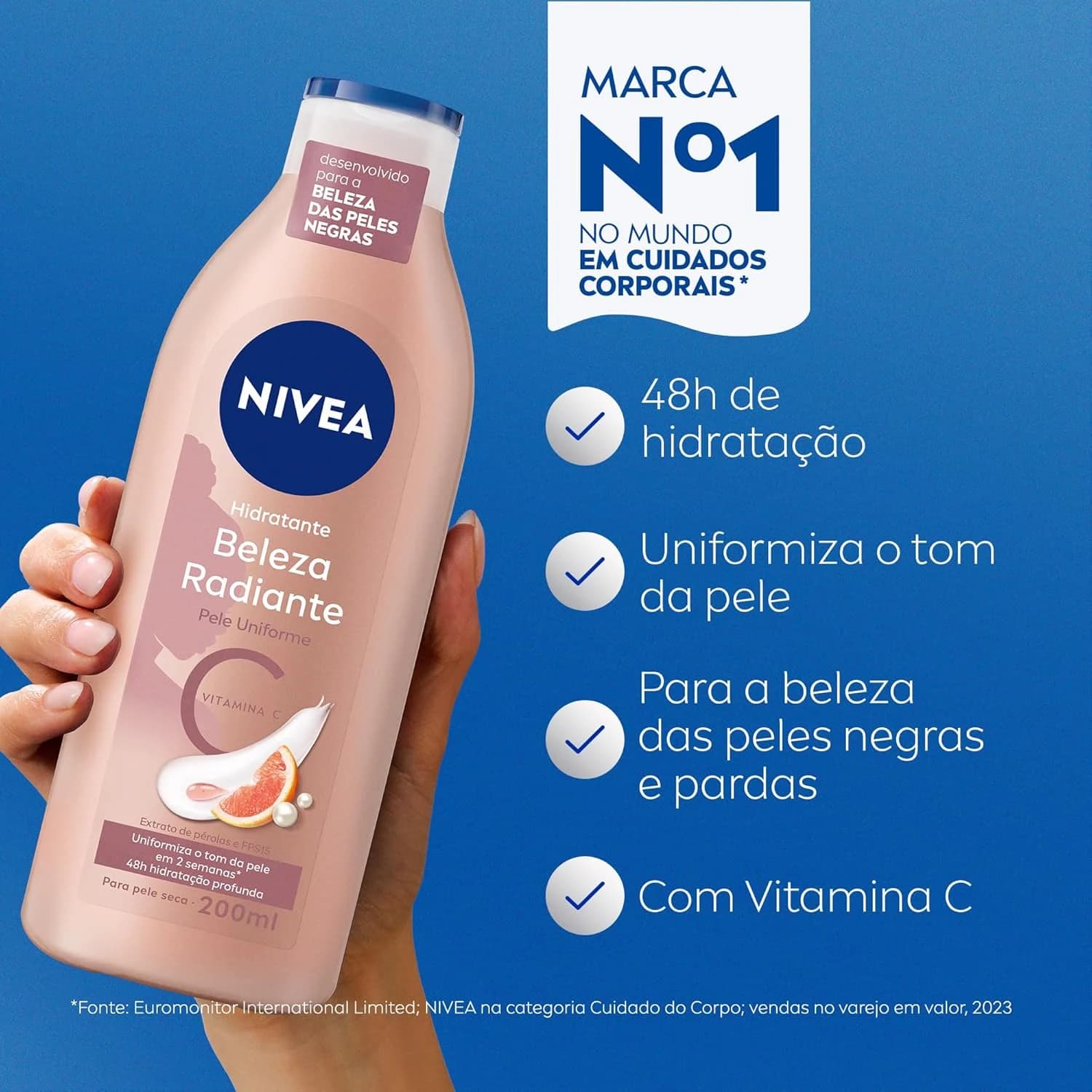 NIVEA Hidratante Corporal Beleza Radiante Pele Uniforme 200ml