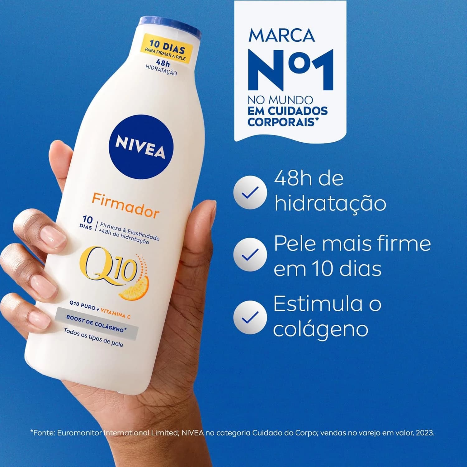 NIVEA Loção Hidratante Firmador Q10 + Vitamina C Pele Seca 200ml