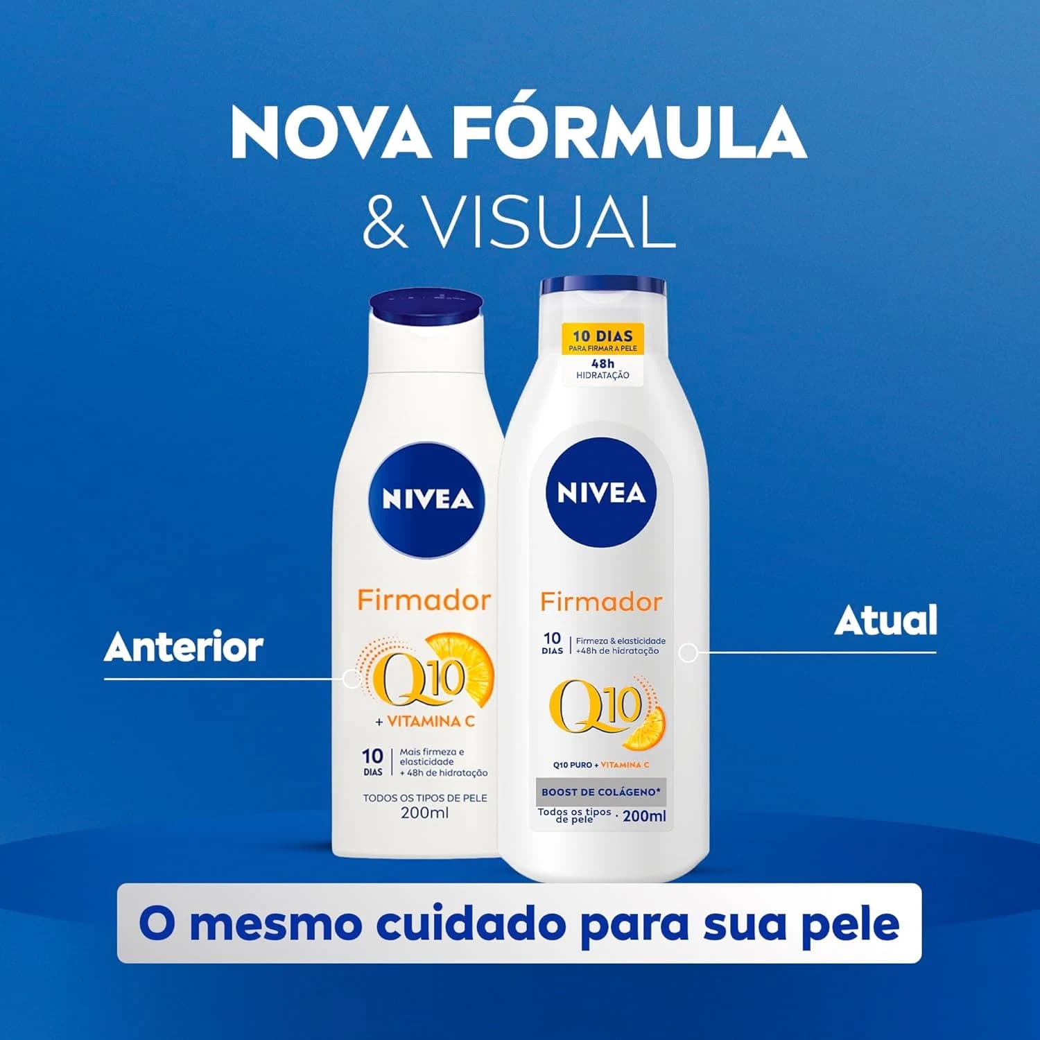 NIVEA Loção Hidratante Firmador Q10 + Vitamina C Pele Seca 200ml