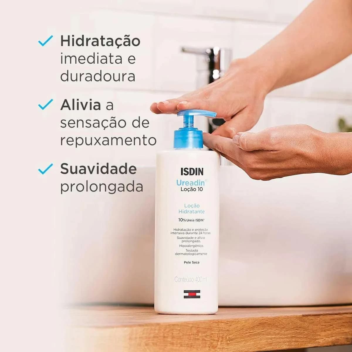 Kit Loção Hidratante Corporal Isdin Ureadin 10% Ureia 400ml
