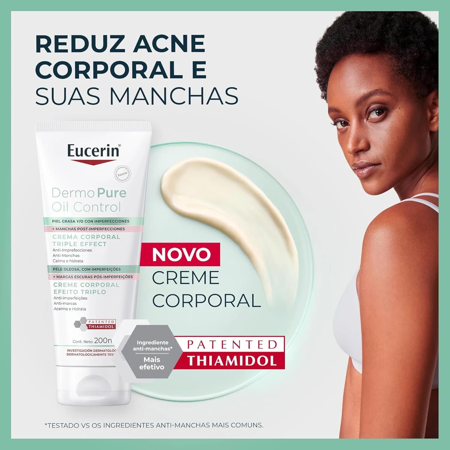 EUCERIN Creme Corporal AntiAcne Dermo Pure Efeito Triplo 200ml