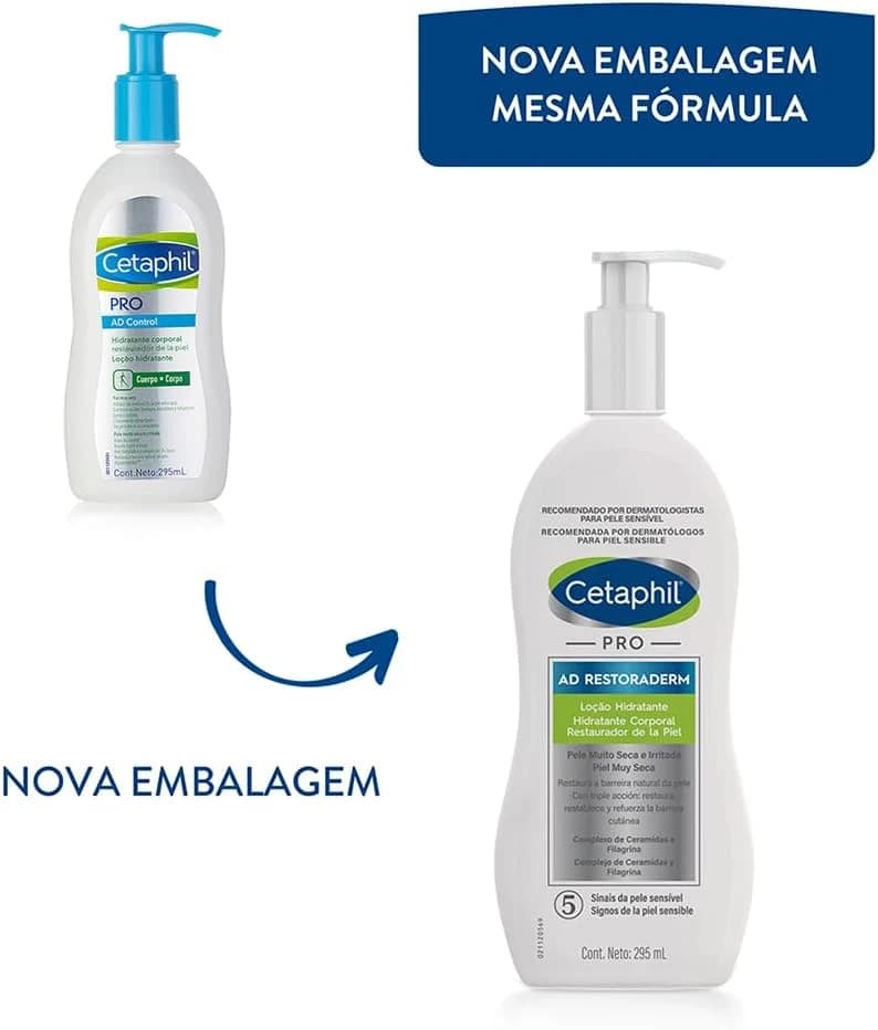 Cetaphil Pro AD Restoraderm Loção Hidratante Hipoalergênica 295ml