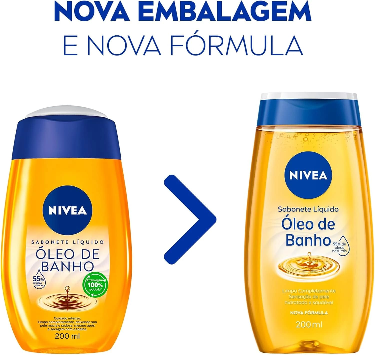 NIVEA Sabonete Líquido Óleo de Banho 200ml