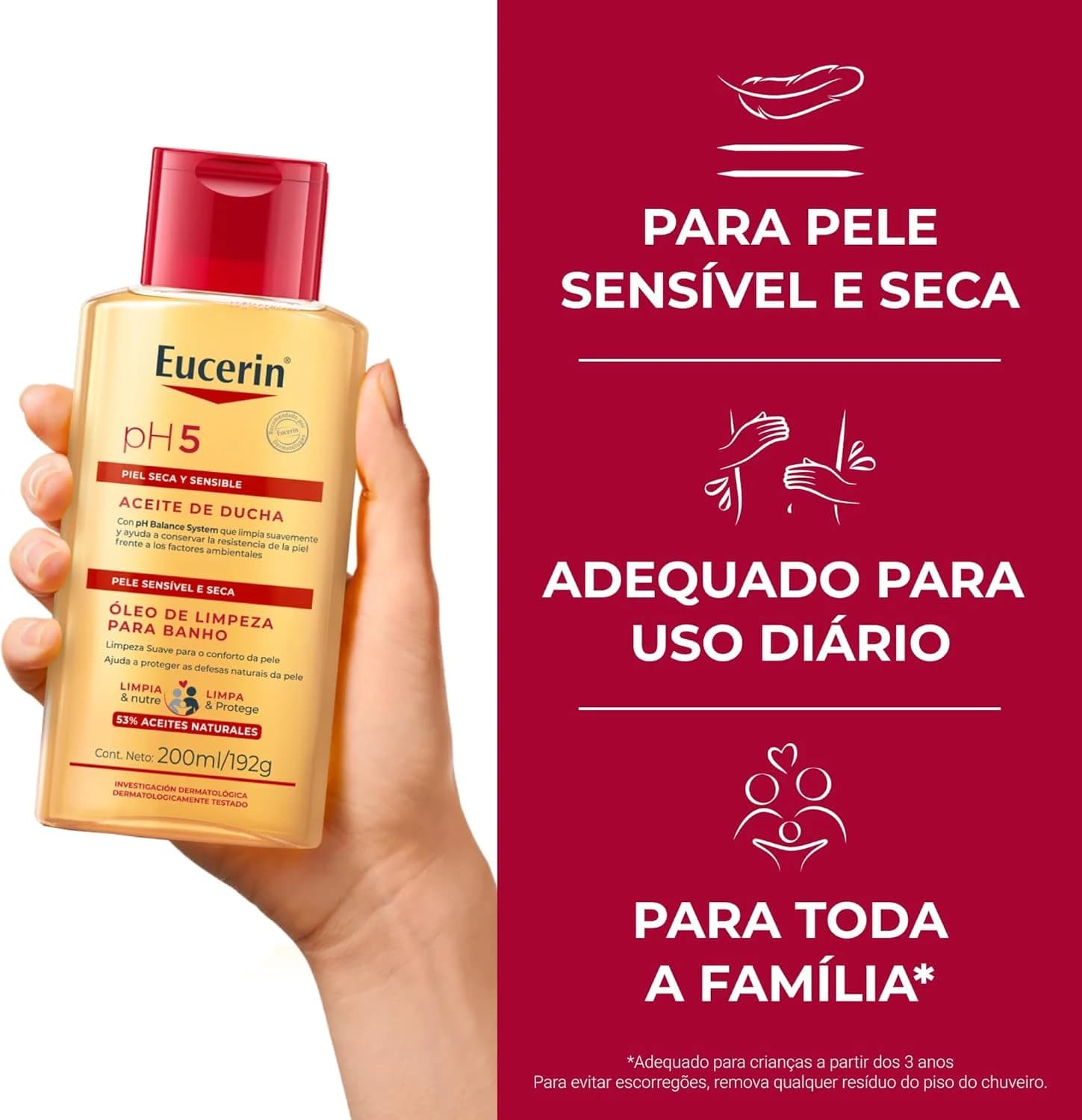 EUCERIN Óleo de Limpeza Corporal pH5 200ml
