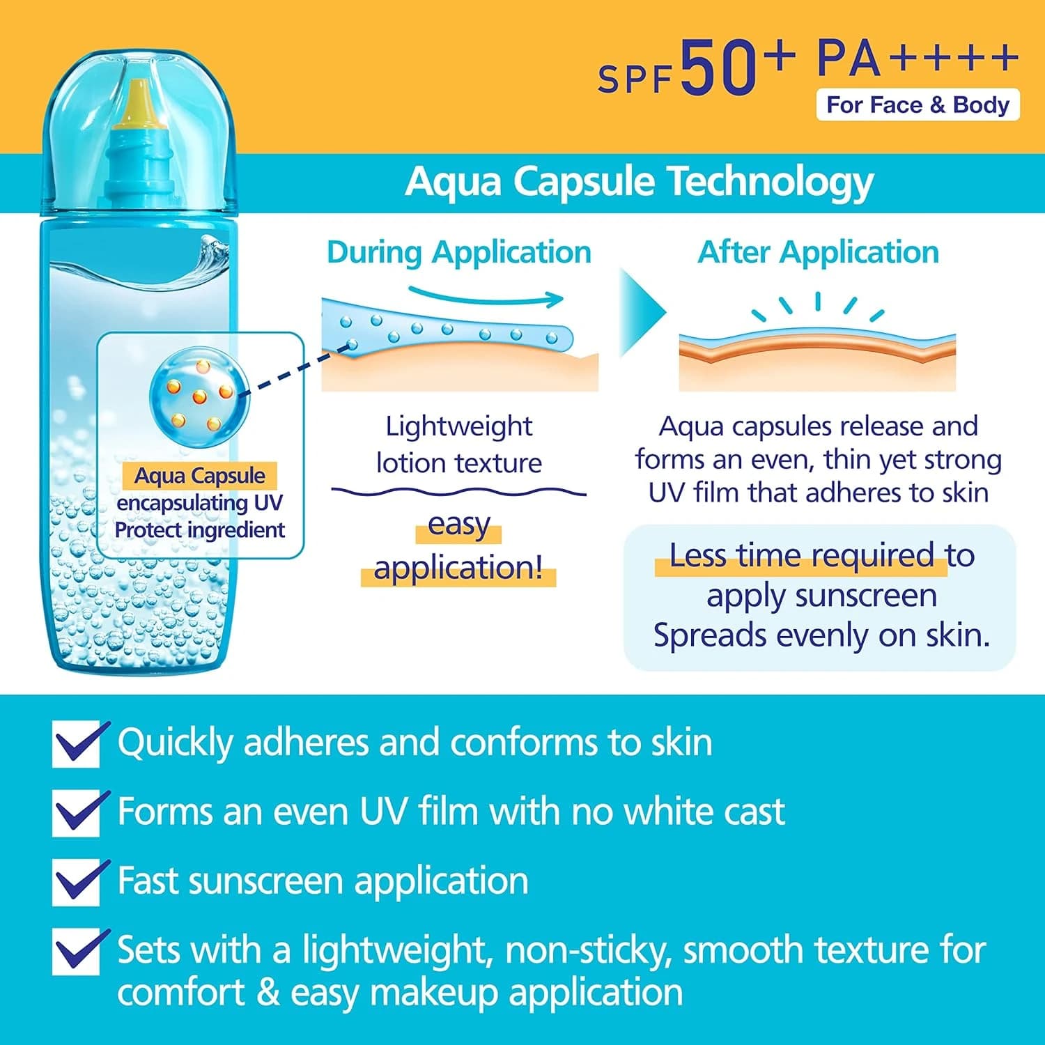Protetor Solar Facial Bioré Uv Aqua Rich Protect Lotion Fps 50 70 ml