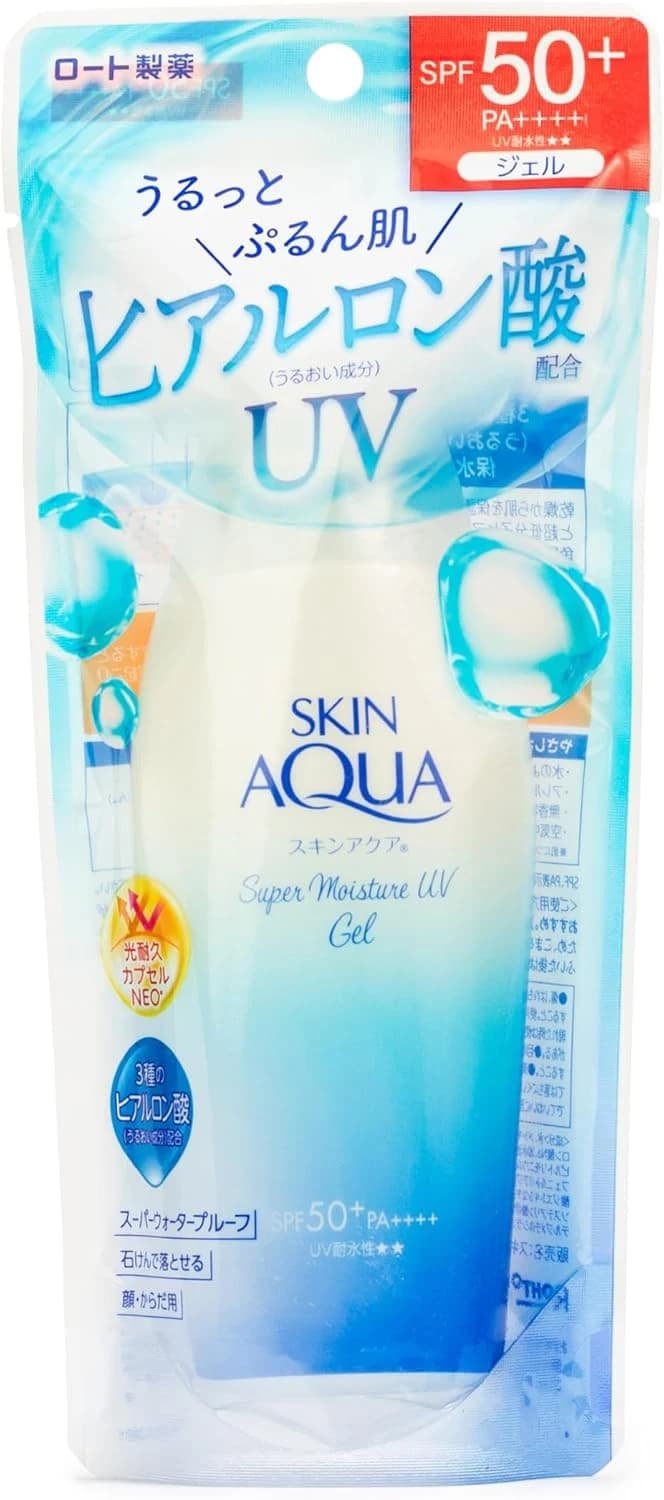 SKIN AQUA® Protetor Solar Facial UV SUPER MOISTURE GEL - FPS50 proteção UVA e UVB 110g