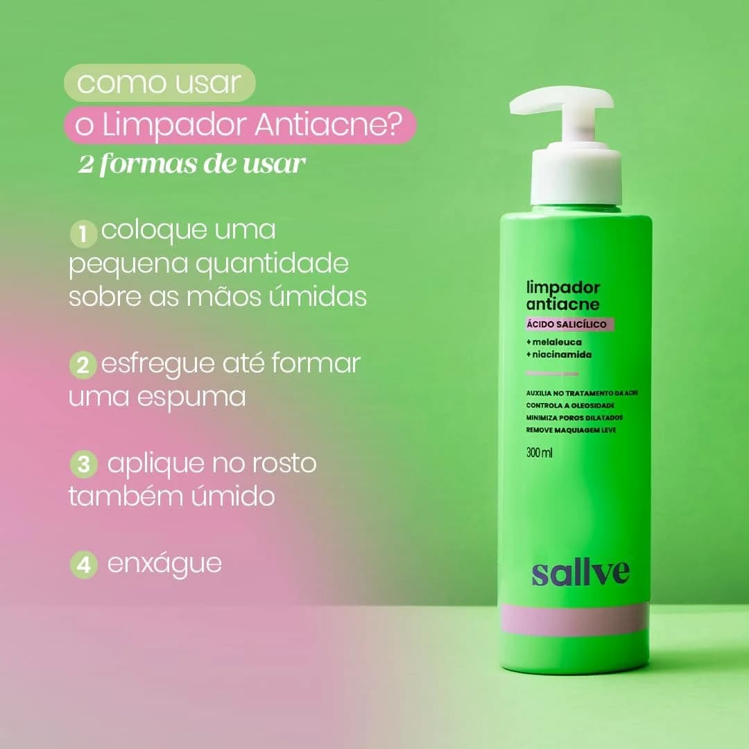 Limpador Facial Antiacne Sallve 300ml