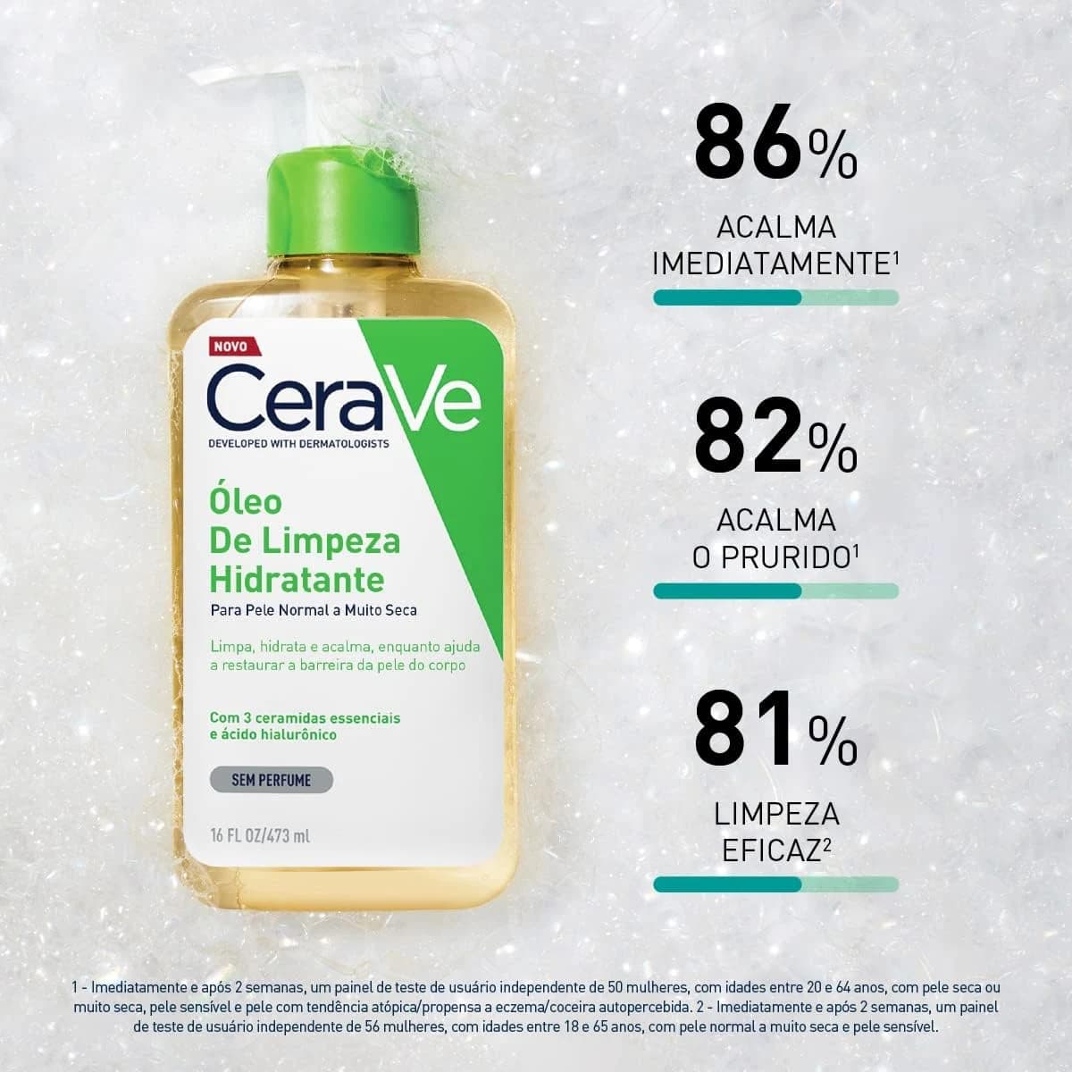 CeraVe, Óleo de Limpeza Hidratante, com triglicerídeo e esqualeno 236ml