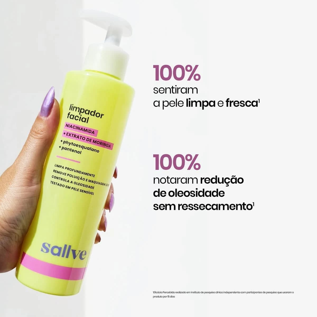 Sallve Limpador Facial 300Ml - Niacinamida Extrato De Moringa