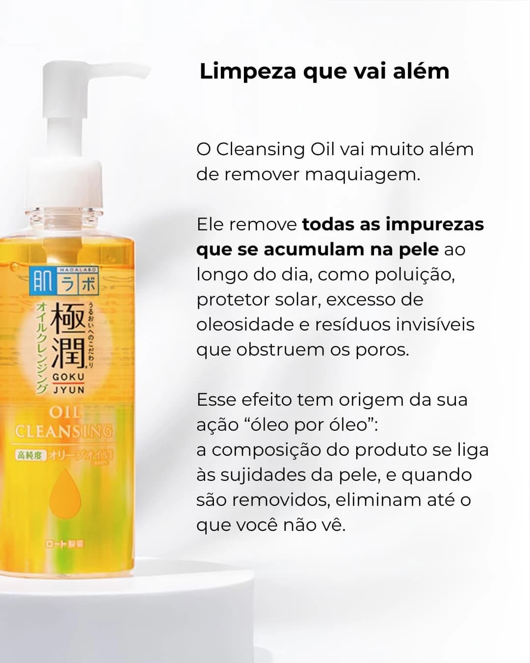 Gokujyun Oil Cleasing - Óleo Removedor de Maquiagem com Ácido Hialurônico 200ml, Hada Labo